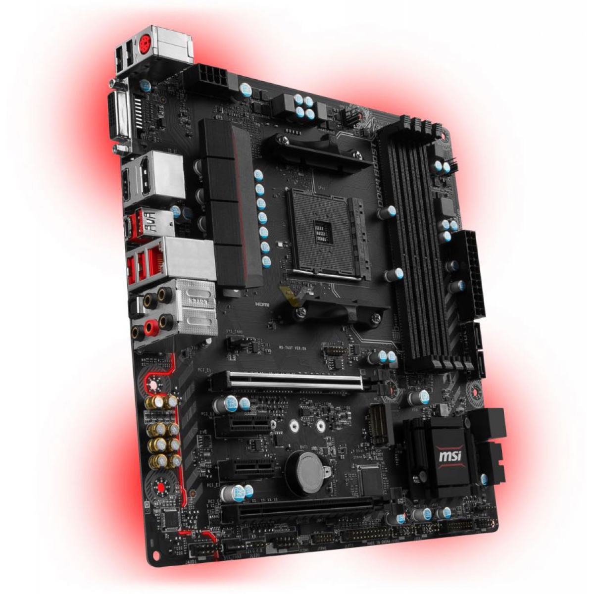 Placa Mãe MSI B350M Mortar, Chipset, B350, AMD AM4, mATX, DDR4