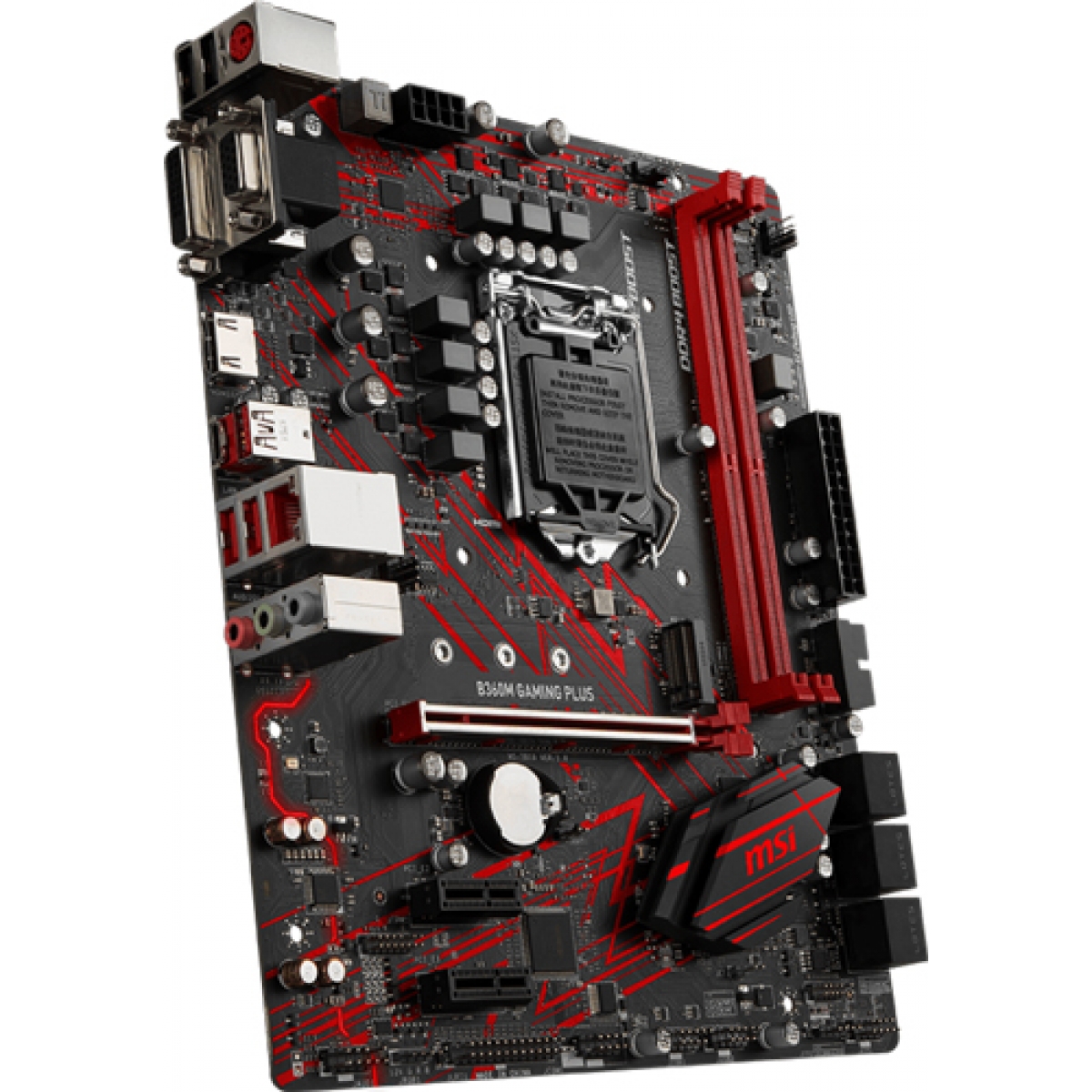 Placa Mãe MSI B360M GAMING PLUS, Chipset B360, Intel LGA 1151, mATX, DDR4