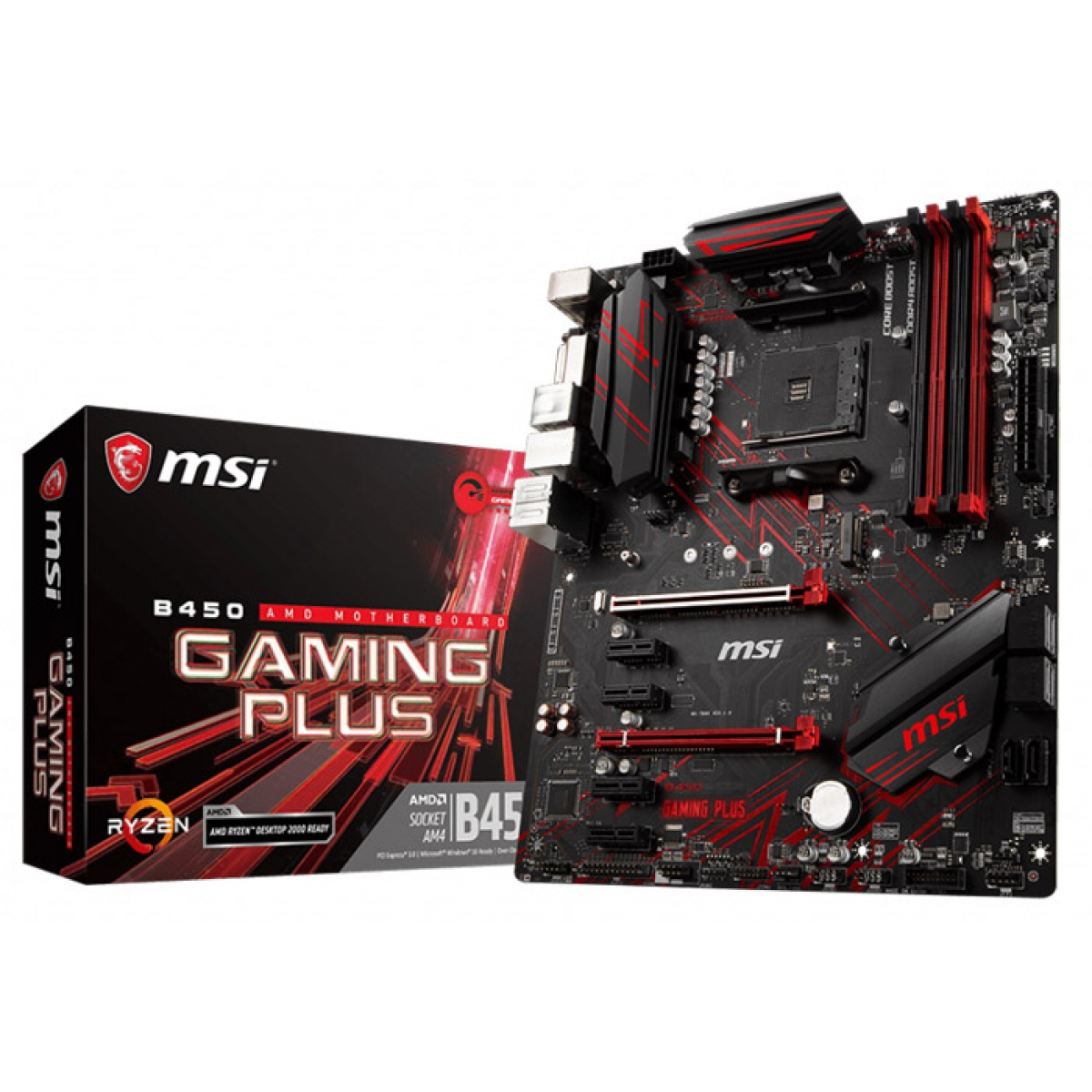 Placa Mãe MSI B450 Gaming Plus, Chipset B450, AMD AM4, ATX, DDR4