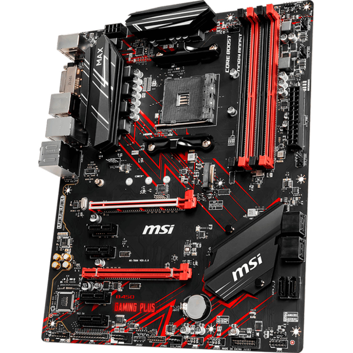 Placa Mãe MSI B450 Gaming Plus MAX, Chipset B450, AMD AM4 RYZEN, ATX, DDR4