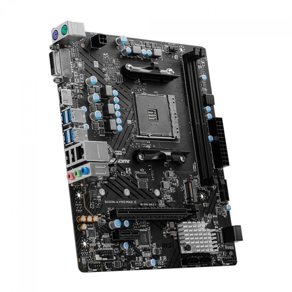 Placa M e MSI B450M A PRO MAX II Chipset B450 AMD AM4 MATX DDR4 Placa M e MSI B450M A PRO MAX II Chipset B450 AMD AM4 MATX DDR4