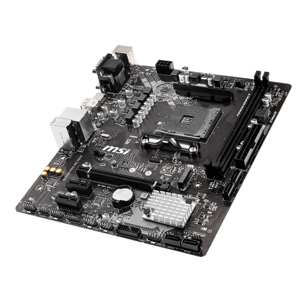 Placa Mãe MSI B450M PRO-M2 MAX, Chipset B450, AMD AM4, mATX, DDR4