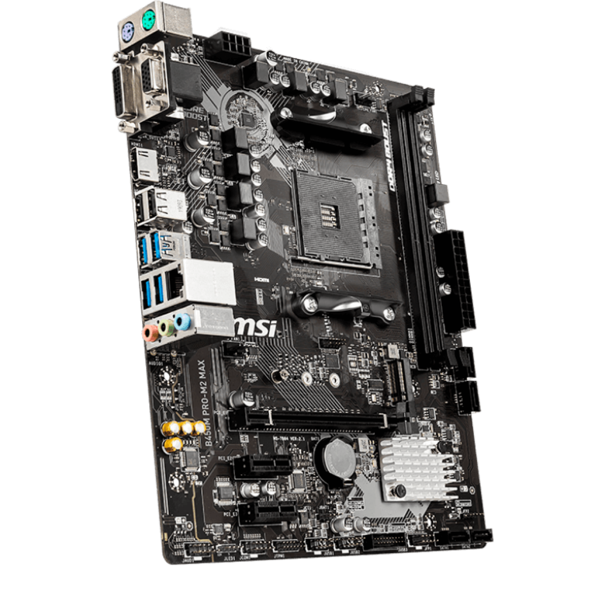 Placa Mãe MSI B450M PRO-M2 MAX, Chipset B450, AMD AM4, mATX, DDR4