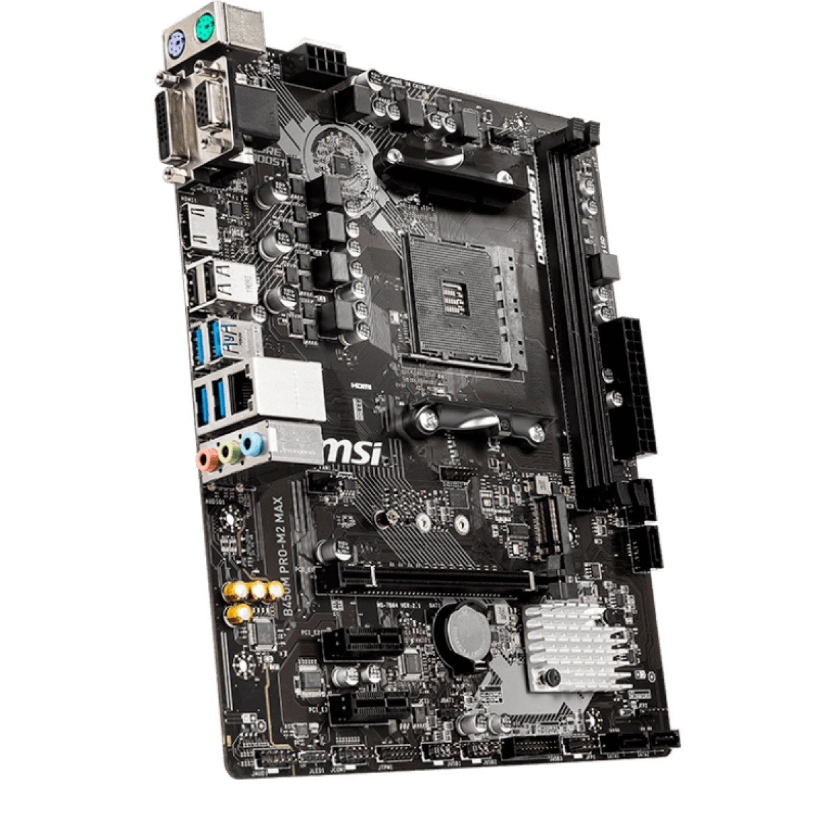 Placa Mãe MSI B450M PRO-M2 MAX, Chipset B450, AMD AM4, mATX, DDR4, B450M Pro-M2 Max - IMP
