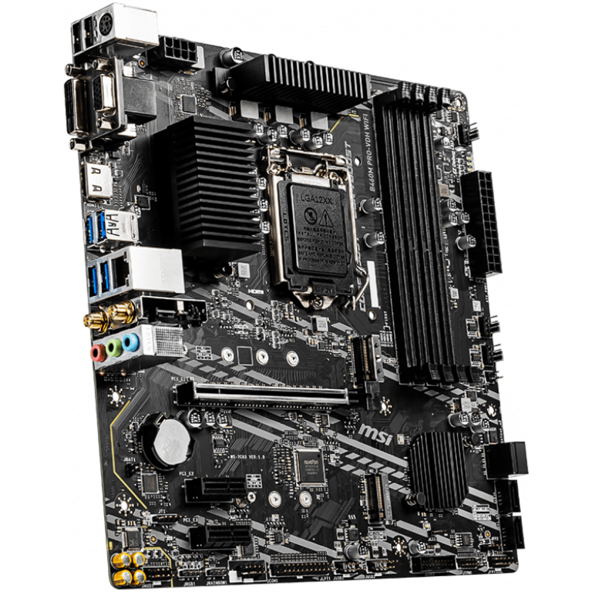 Placa Mãe MSI B460M PRO-VDH WIFI, Chipset B460M, INTEL LGA 1200, mATX, DDR4, 911-7C83-011
