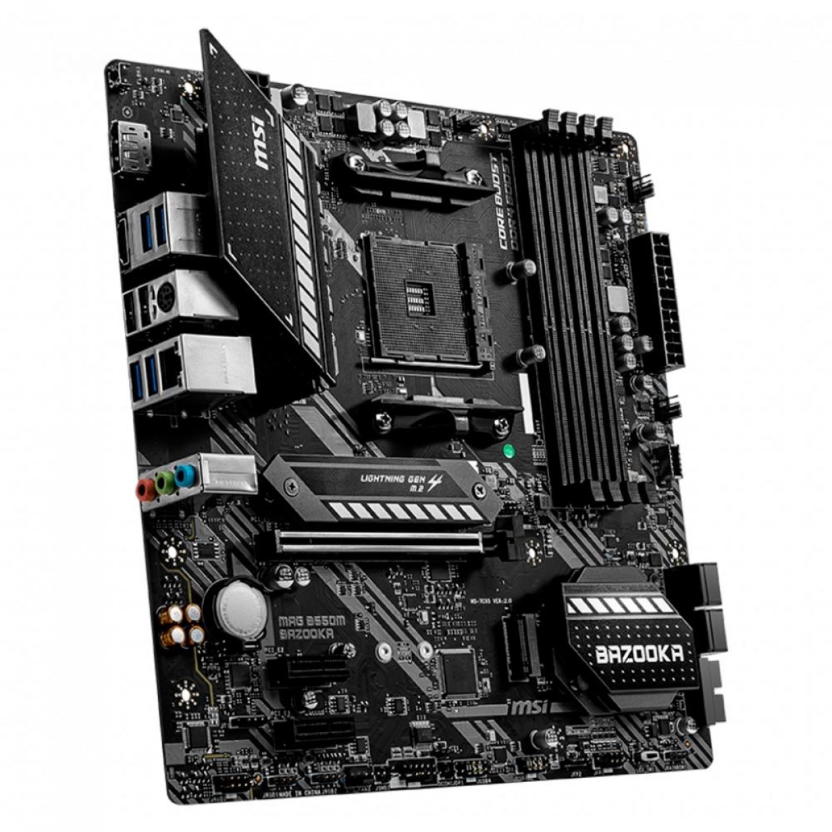Placa Mãe MSI B550M Bazooka, Chipset B550, AMD AM4, mATX, DDR4, 911-7C95-006