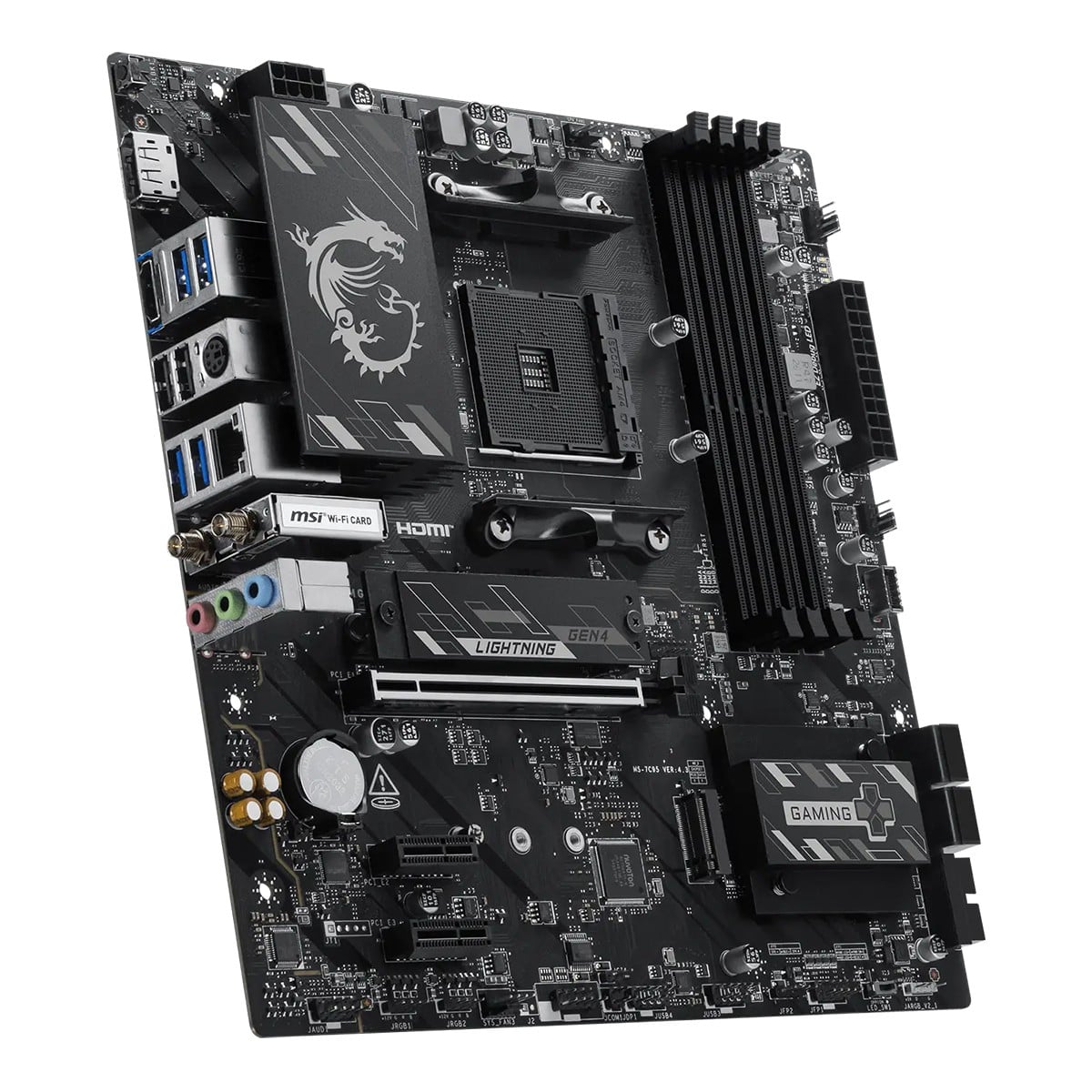 Placa Mãe MSI B550M Gaming Plus WIFI6E, Chipset B550, AMD AM4, mATX, DDR4