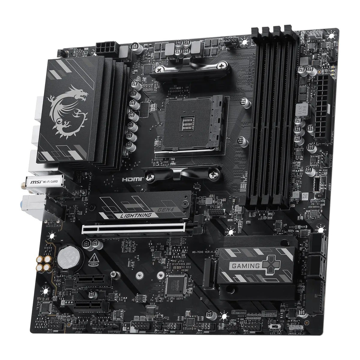 Placa Mãe MSI B550M Gaming Plus WIFI6E, Chipset B550, AMD AM4, mATX, DDR4