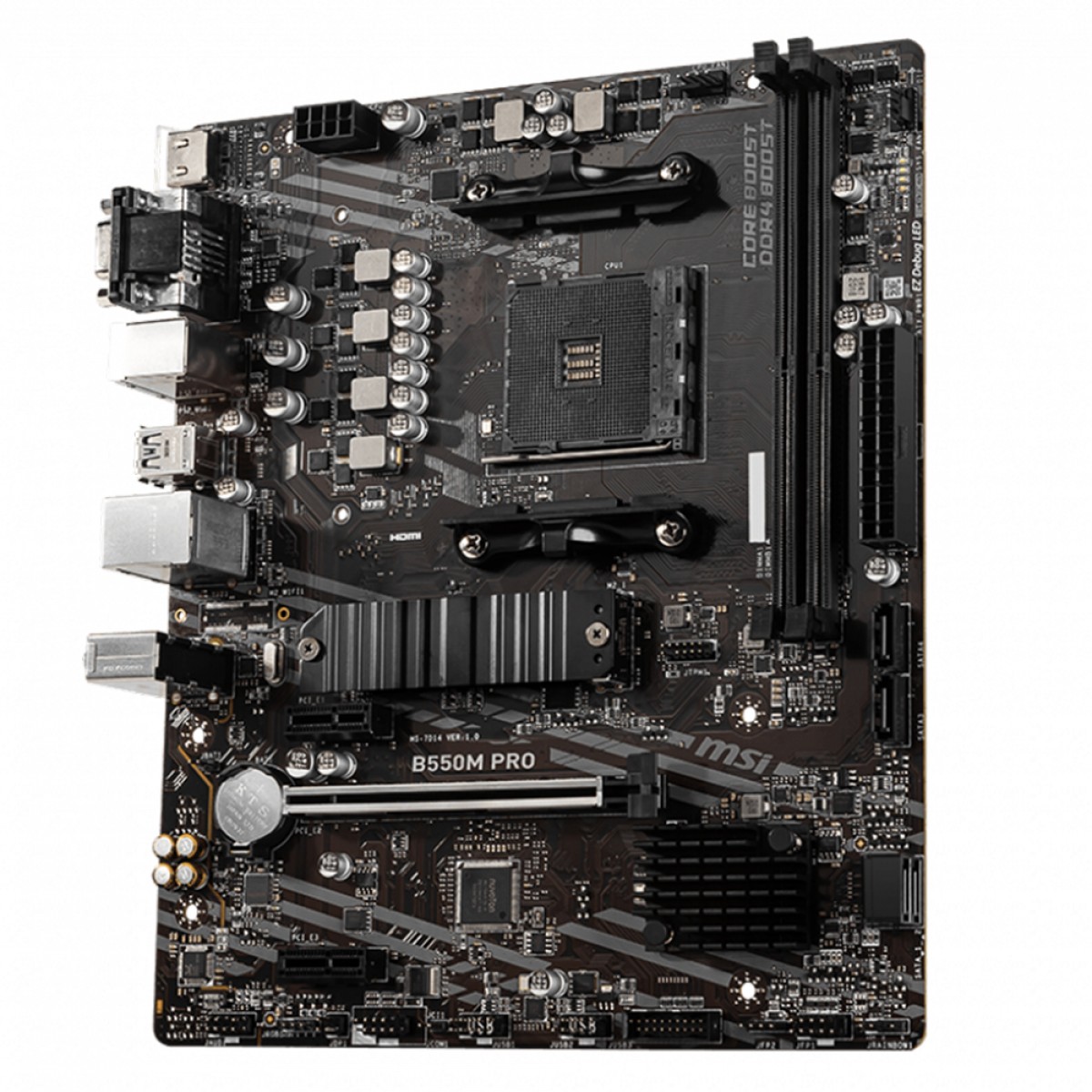 Placa Mãe MSI B550M PRO, Chipset B550, AMD AM4, mATX, DDR4