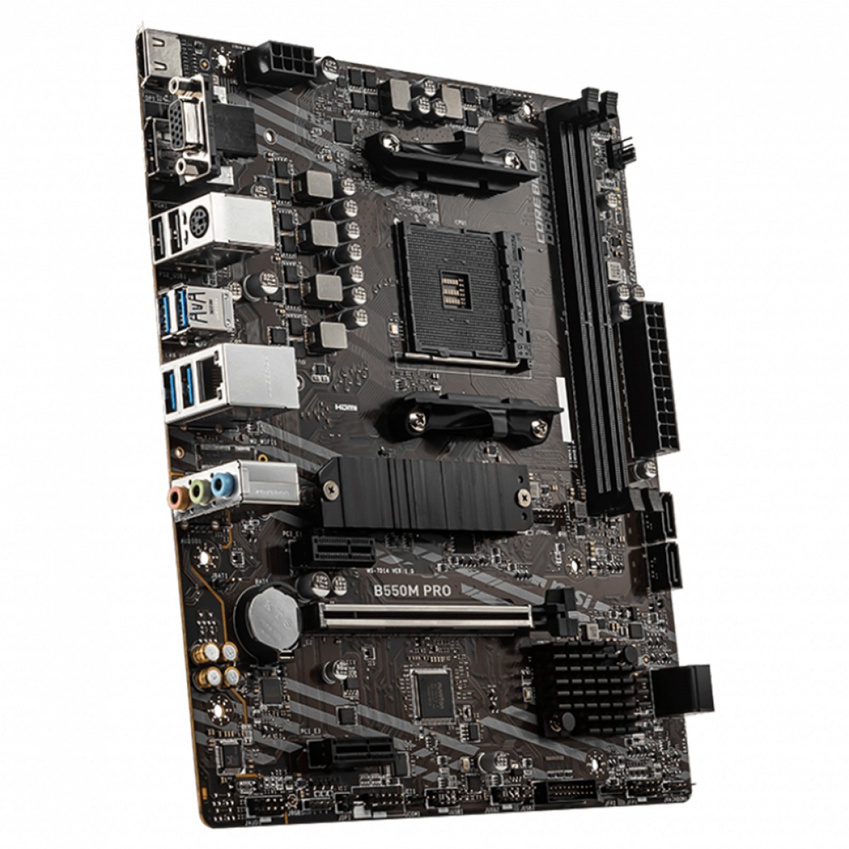 Placa Mãe MSI B550M PRO, Chipset B550, AMD AM4, mATX, DDR4