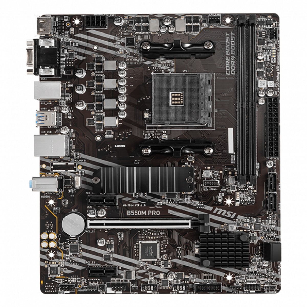 Placa Mãe MSI B550M PRO, Chipset B550, AMD AM4, mATX, DDR4