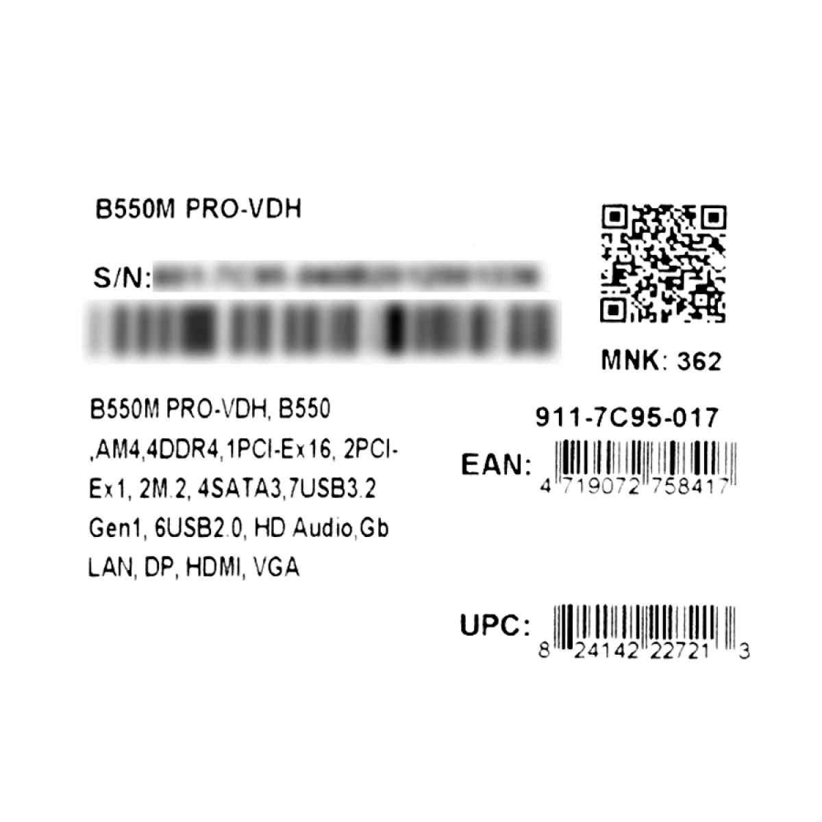Placa Mãe MSI B550M PRO-VDH, Chipset B550, AMD AM4, mATX, DDR4