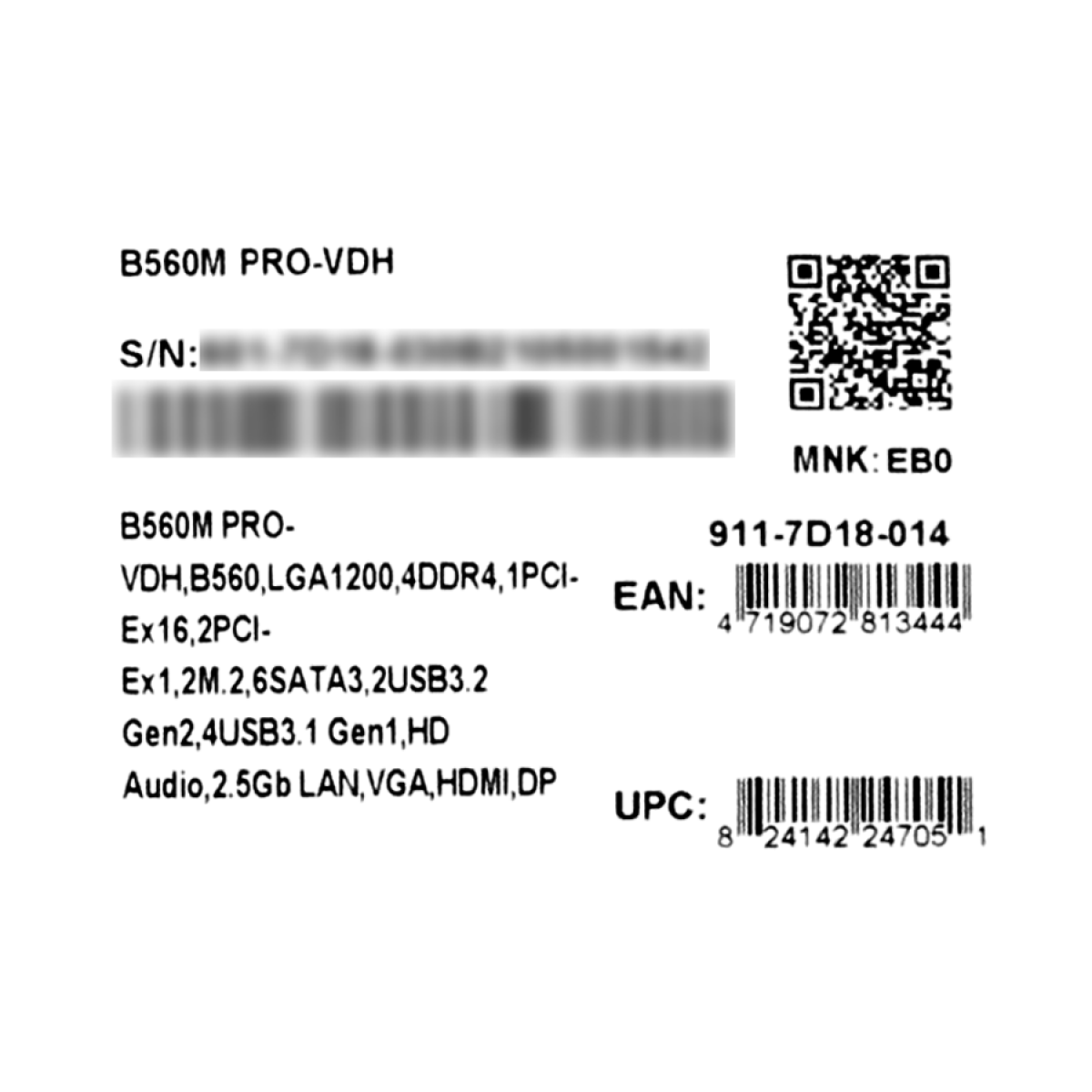 Placa Mãe MSI B560M PRO-VDH, Chipset B560, Intel LGA 1200, M-ATX, DDR4