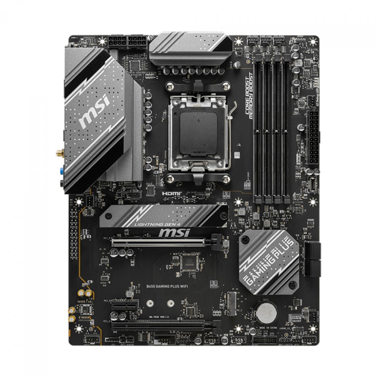 Placa Mãe MSI B650 Gaming Plus WIFI, Chipset B650, AMD AM5, ATX, DDR5, 911-7E26-011