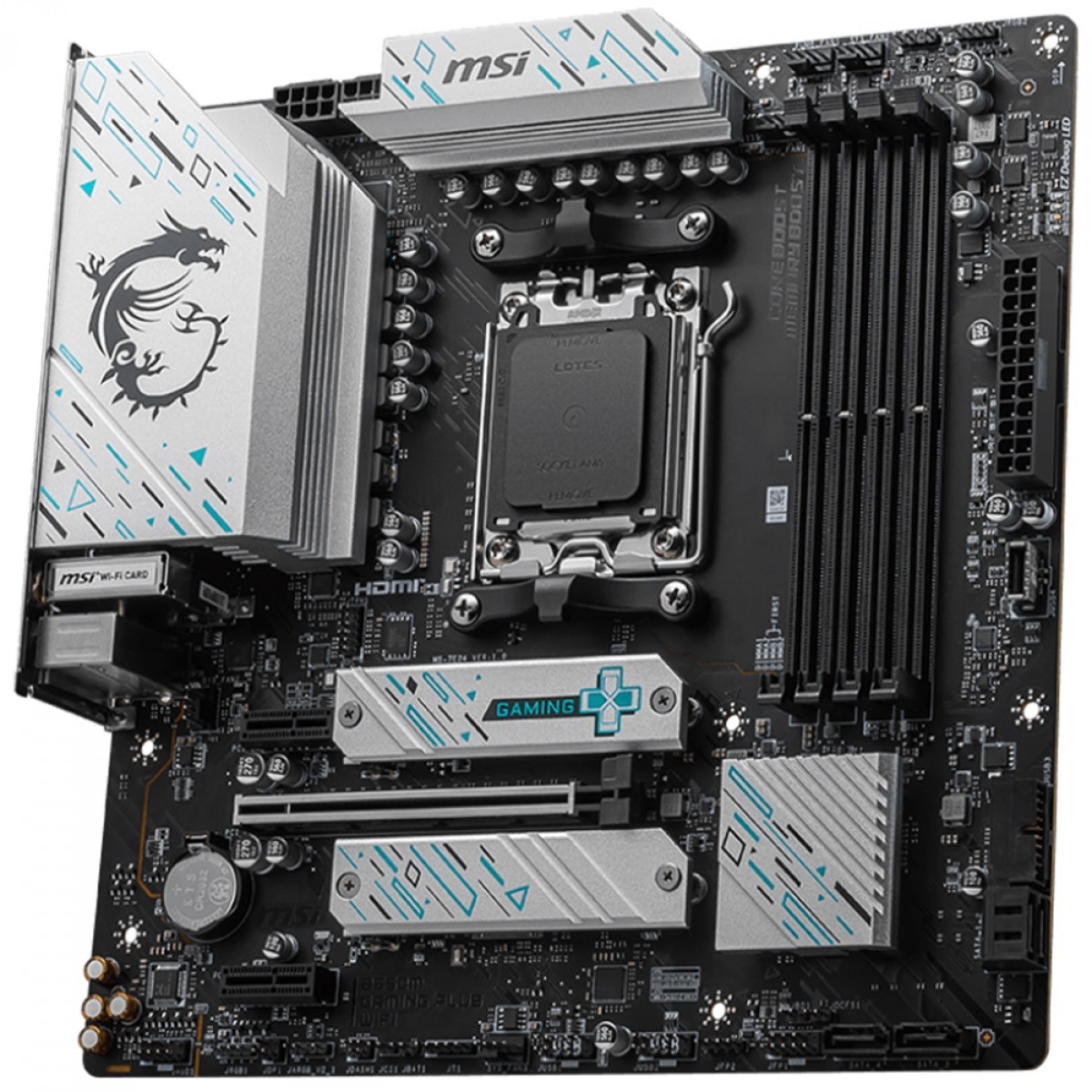 Placa Mãe MSI B650M Gaming Plus WIFI, Chipset B650, AMD AM5, MATX, DDR5, 911-7E24-001