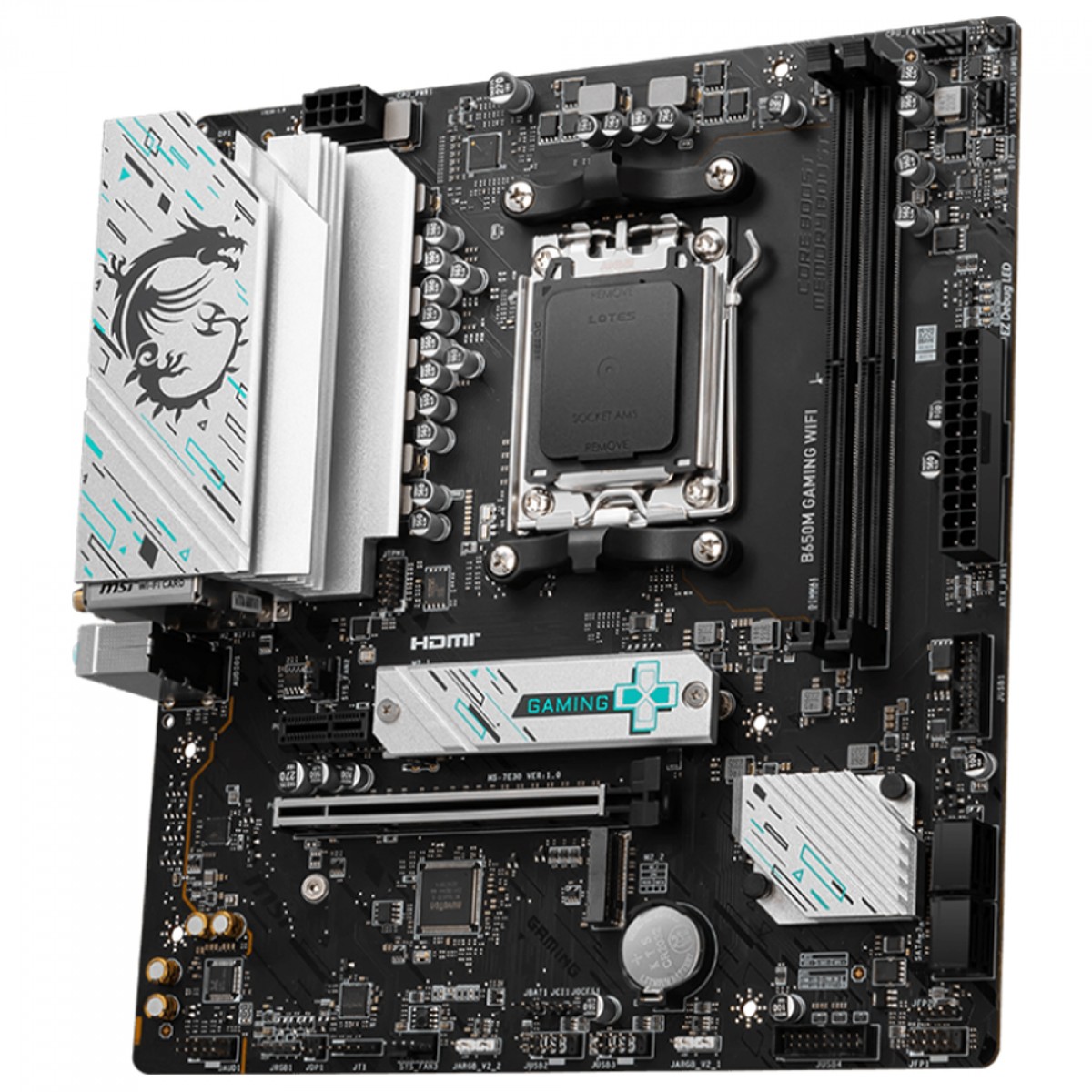 Placa Mãe MSI B650M Gaming WiFi, Chipset B650, AMD AM5, mATX, DDR5