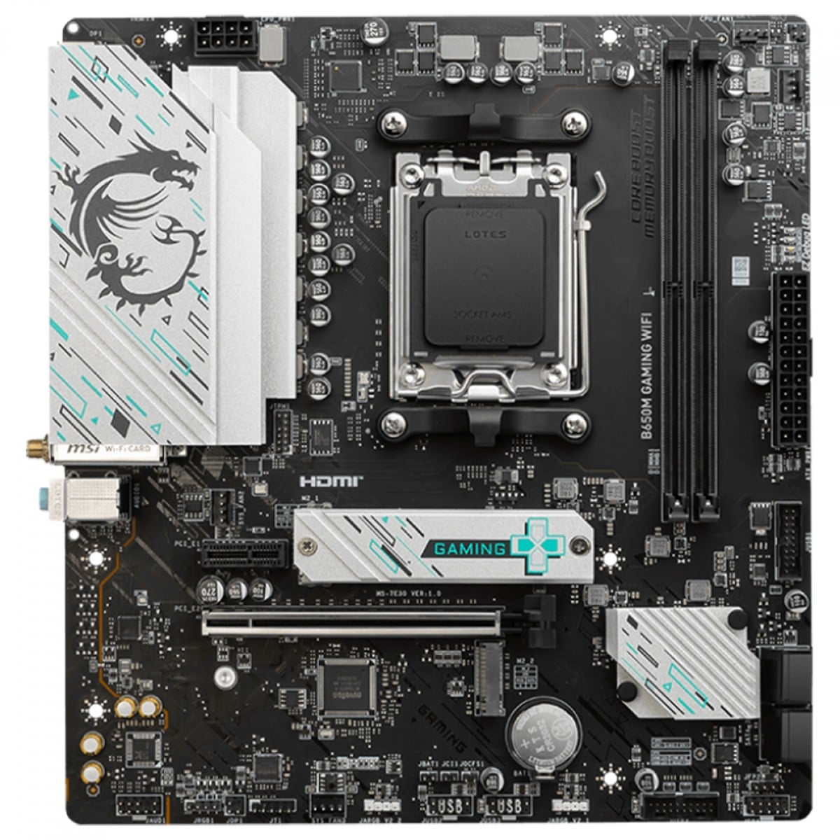 Placa Mãe MSI B650M Gaming WiFi, Chipset B650, AMD AM5, mATX, DDR5