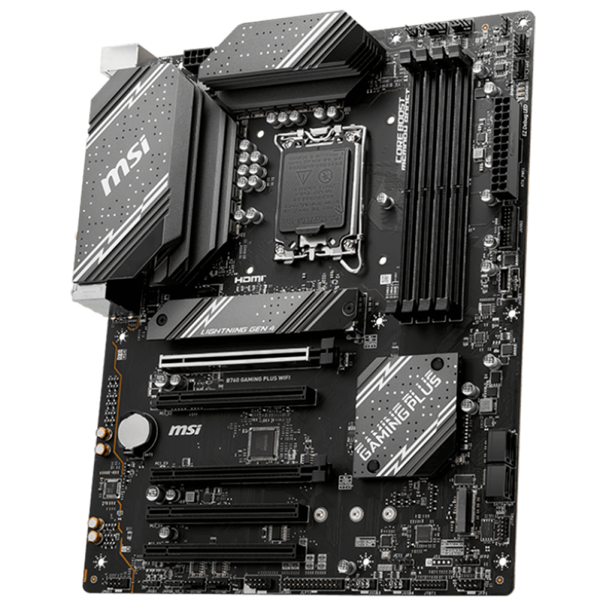 Placa Mãe MSI B760 Gaming Plus Wi-Fi, Chipset B760, Intel LGA 1700, ATX, DDR5, 911-7D98-007
