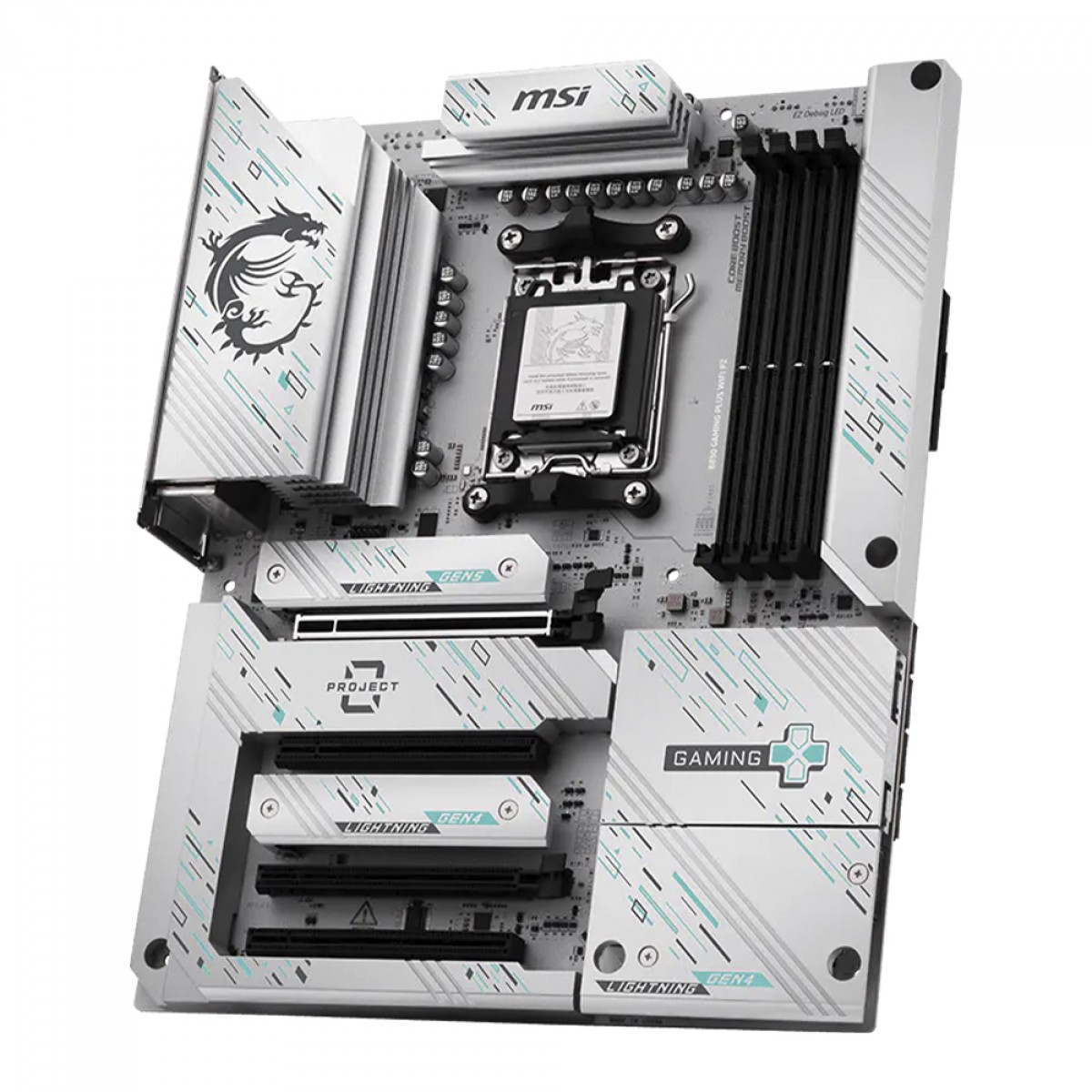 Placa Mãe MSI B850 Gaming Plus WIFI PZ, Chipset B850, AMD AM5, ATX, DDR5