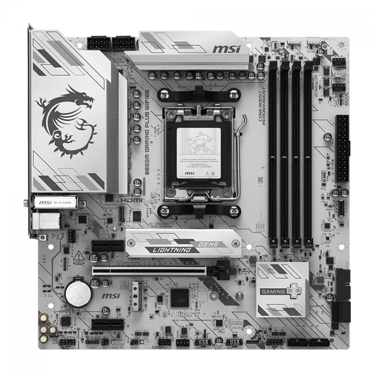 Placa Mãe MSI B850M Gaming PLUS WIFI6E, Chipset B850, AMD AM5