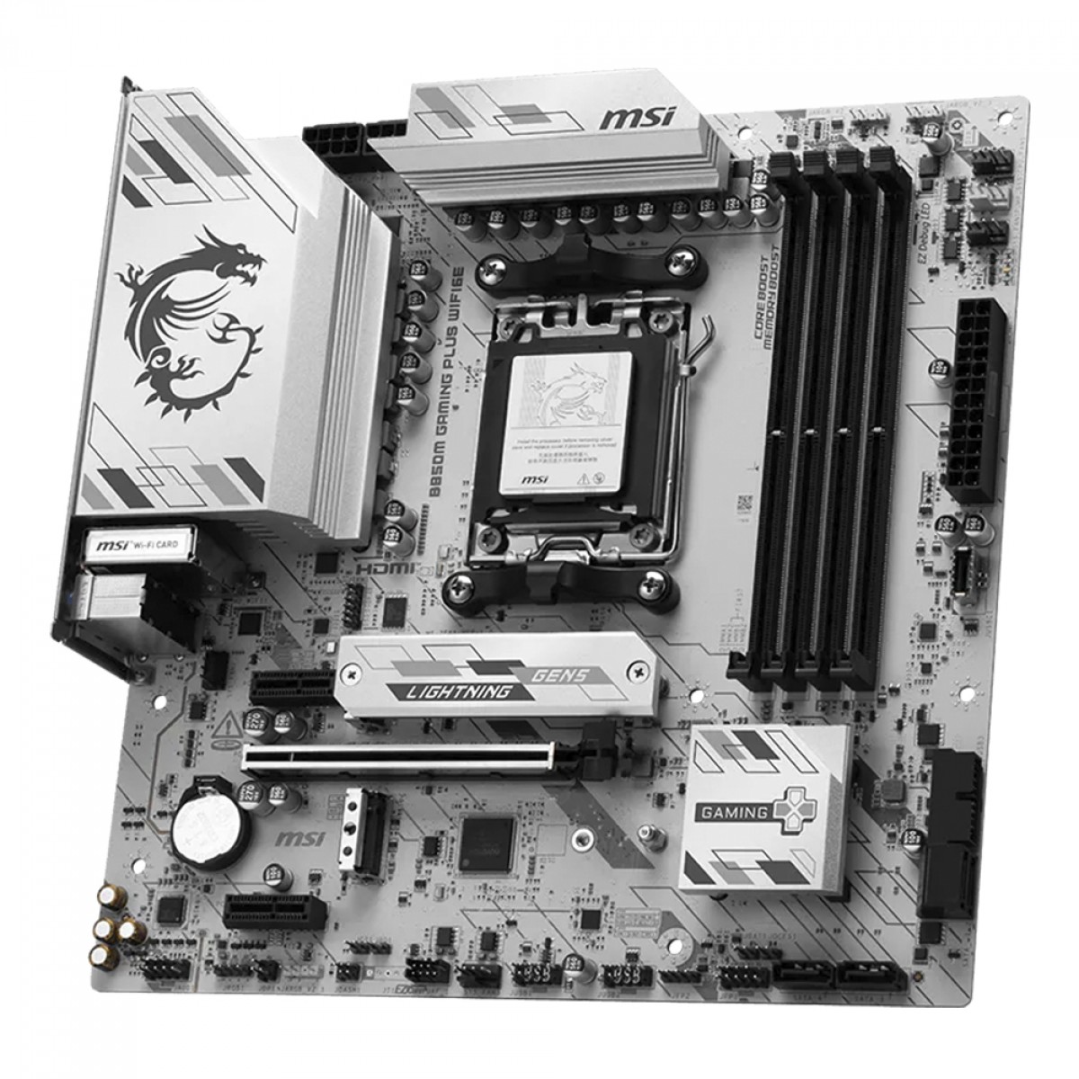Placa Mãe MSI B850M Gaming PLUS WIFI6E, Chipset B850, AMD AM5, mATX, DDR5