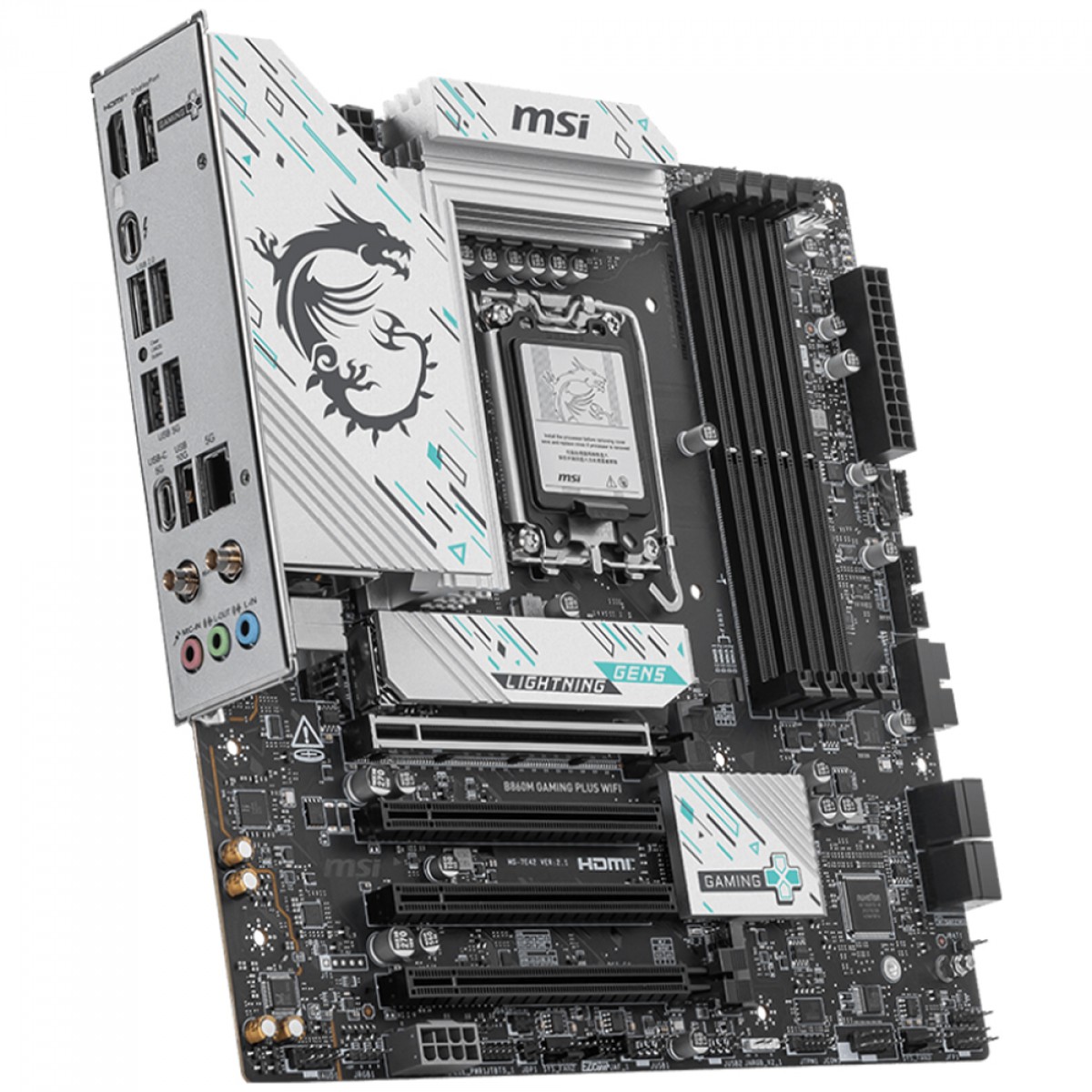 Placa Mãe MSI B860M Gaming Plus WIFI, Chipset B860, Intel LGA 1851, mATX, DDR5