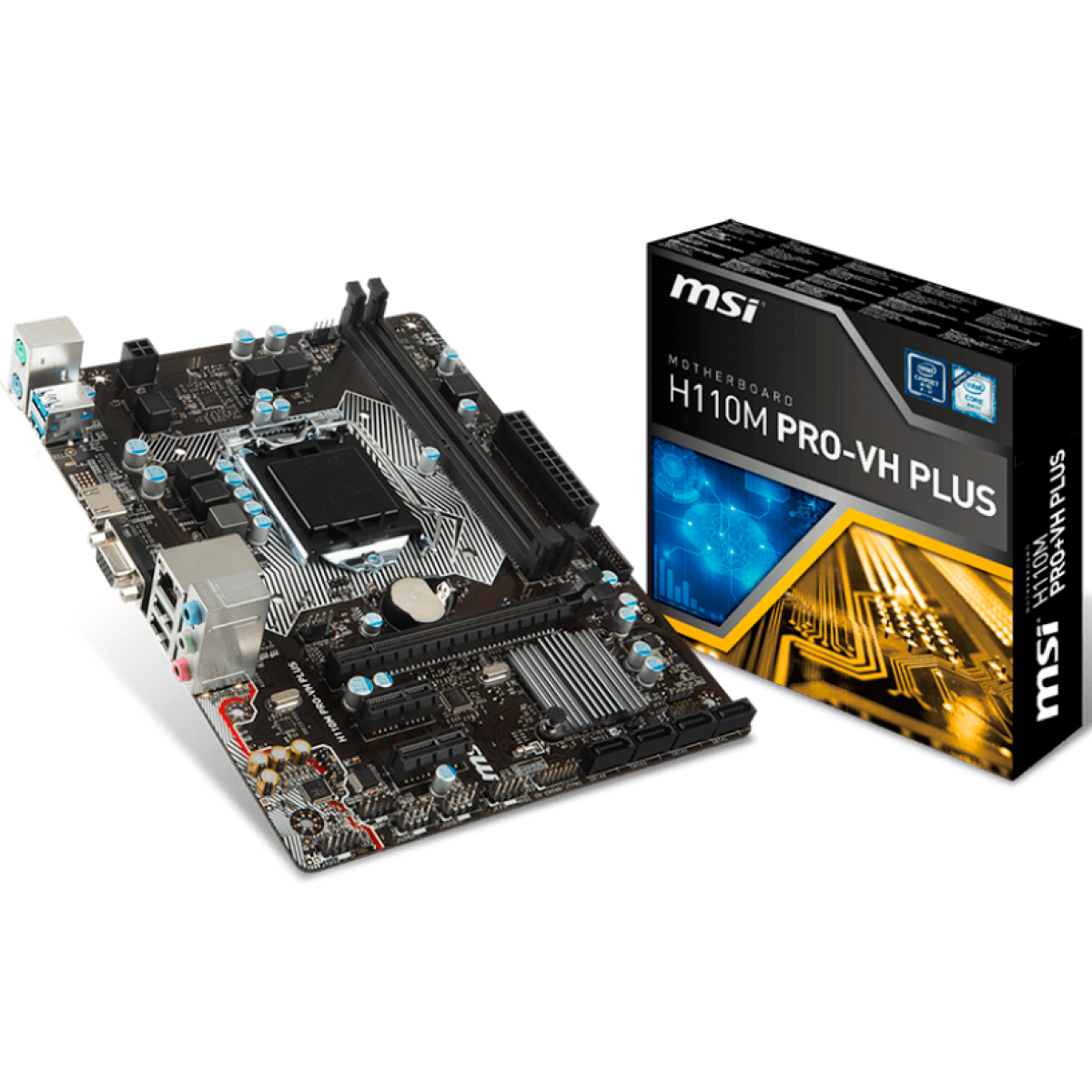 Placa Mãe MSI H110M PRO-VH PLUS, Chipset H110, Intel LGA 1151, mATX, DDR4