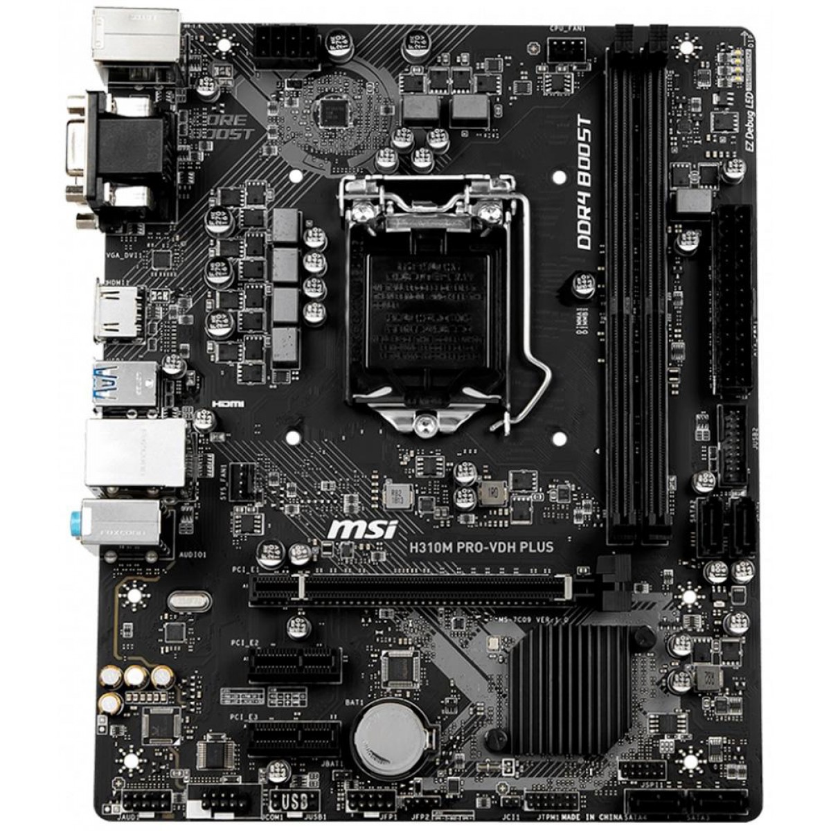 Placa Mãe MSI H310M PRO-VDH Plus, Chipset H310, Intel LGA 1151, mATX, DDR4