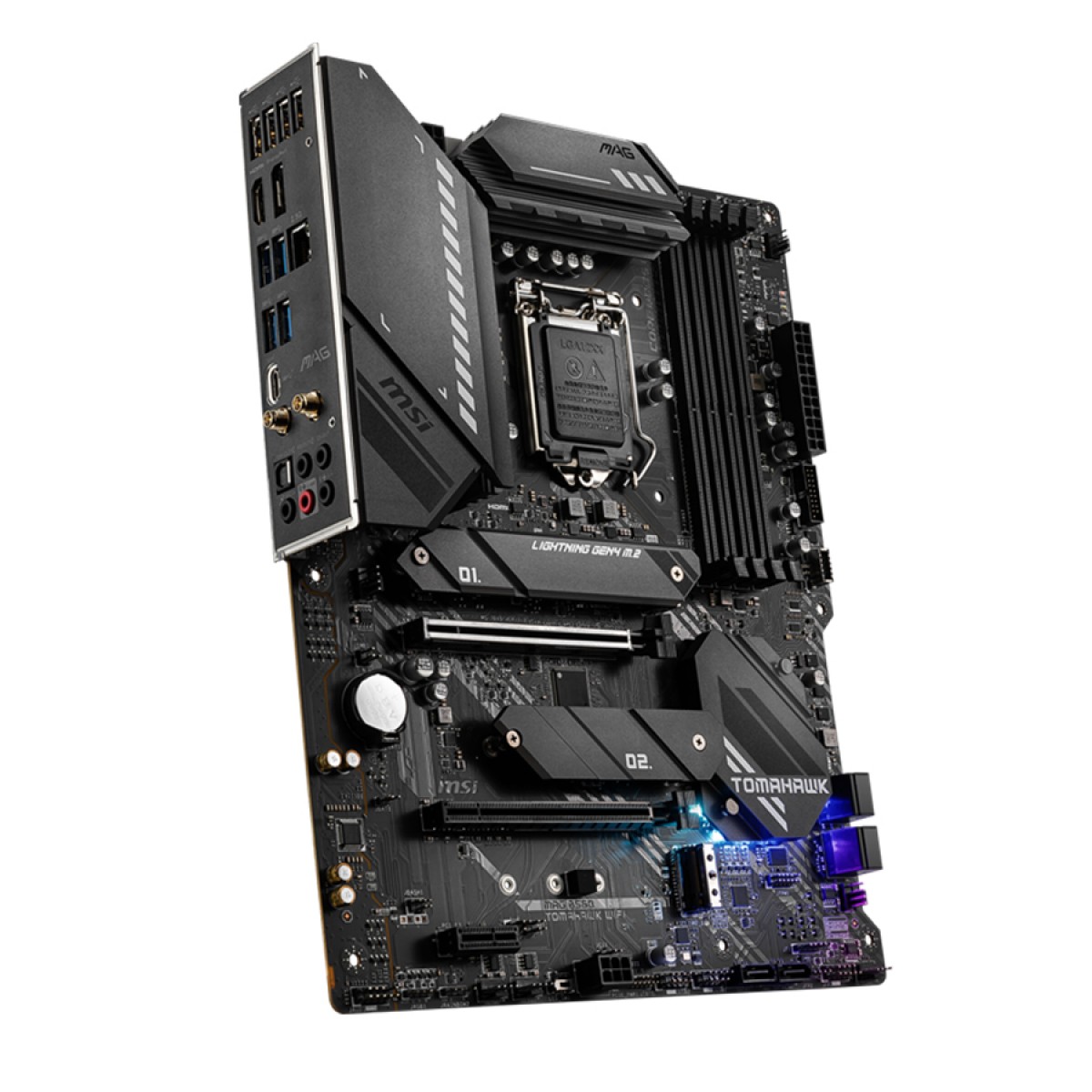 Placa Mãe MSI MAG B560 Tomahawk WiFi, Chipset B560, Intel LGA 1200, ATX, DDR4, 911-7D15-020