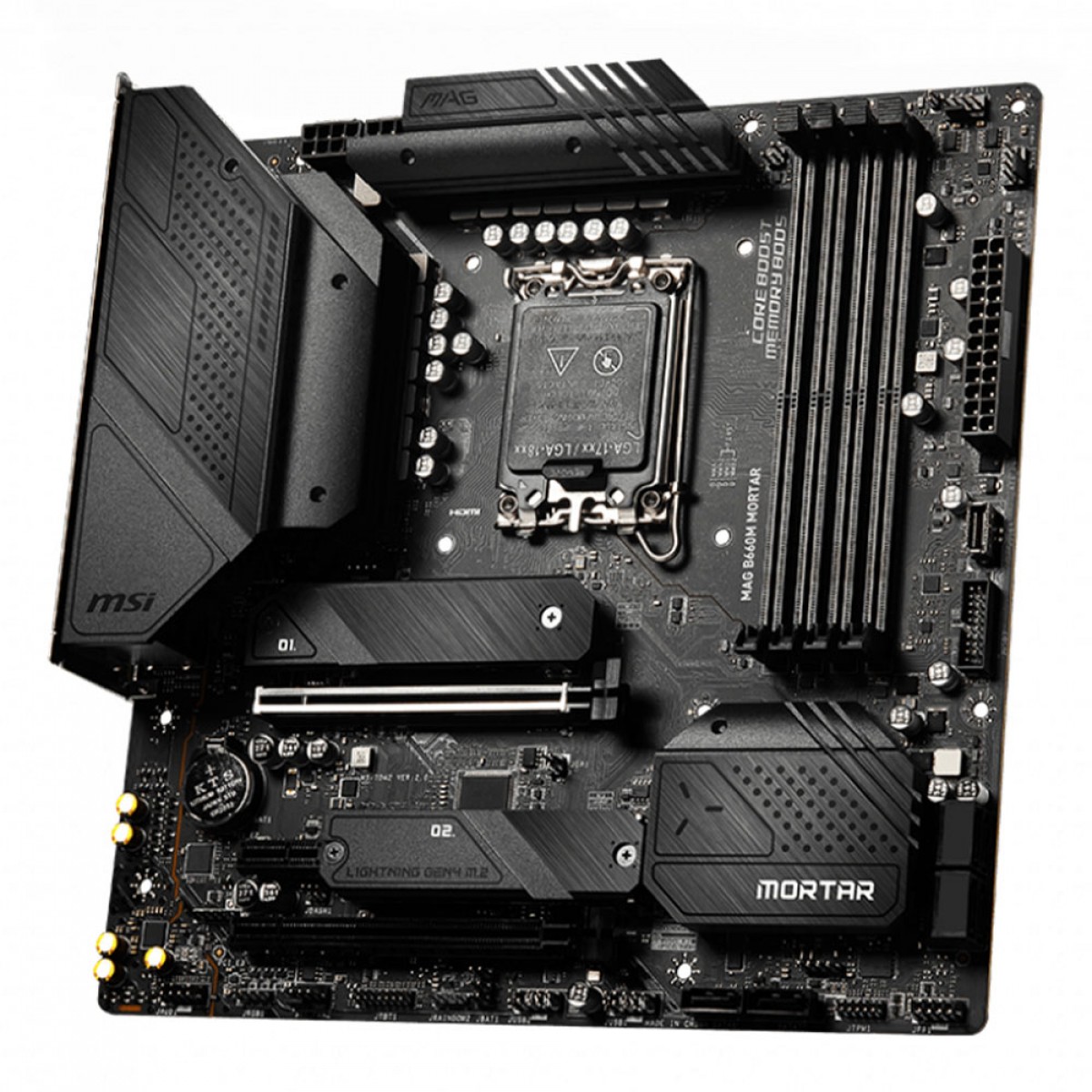 Placa Mãe MSI MAG B660M MORTAR, Chipset B660, Intel LGA 1700 M-ATX, DDR5, 911-7D42-021
