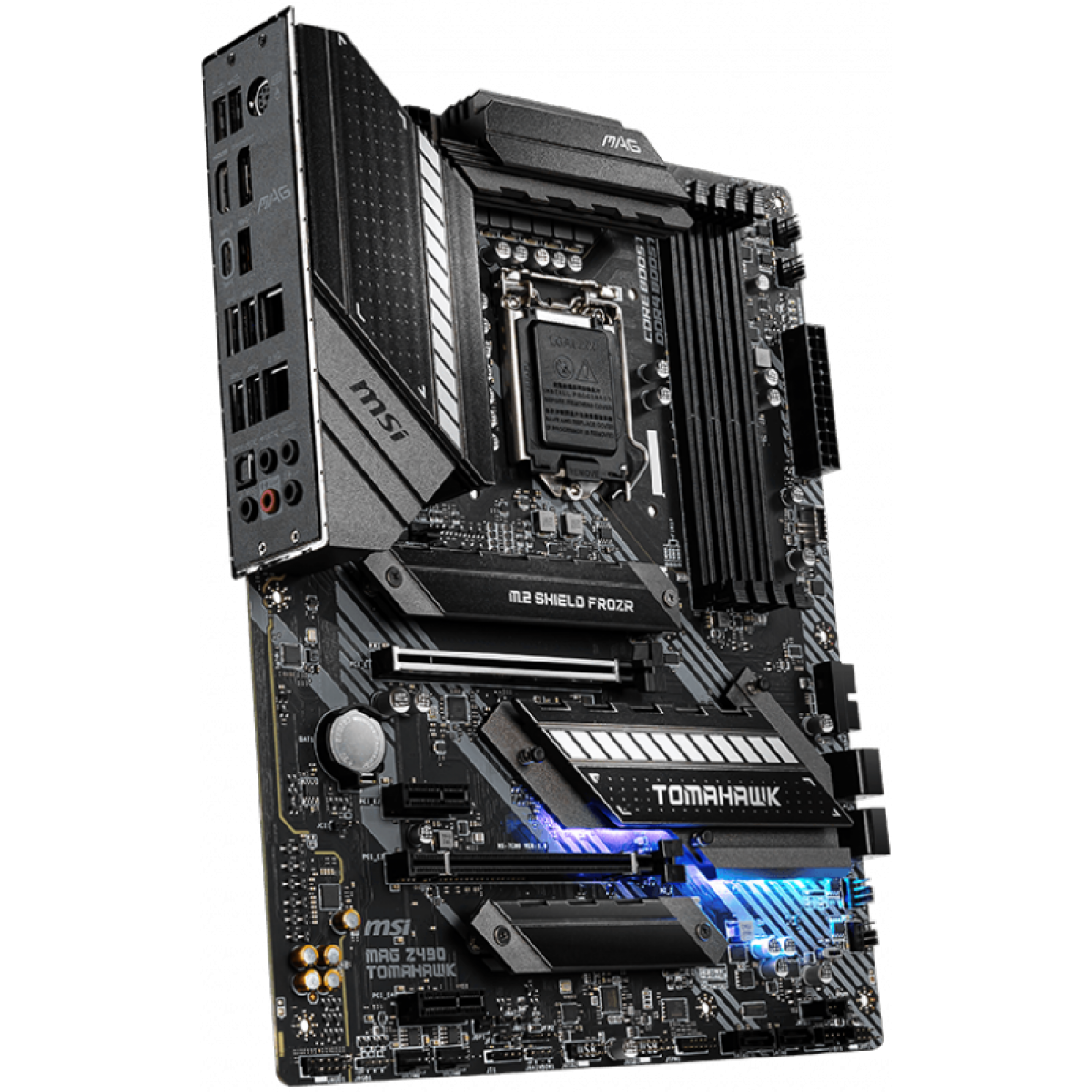 Placa Mãe MSI, Mag Z490 Tomahawk, Chipset Z490, Intel LGA1200, ATX, DDR4