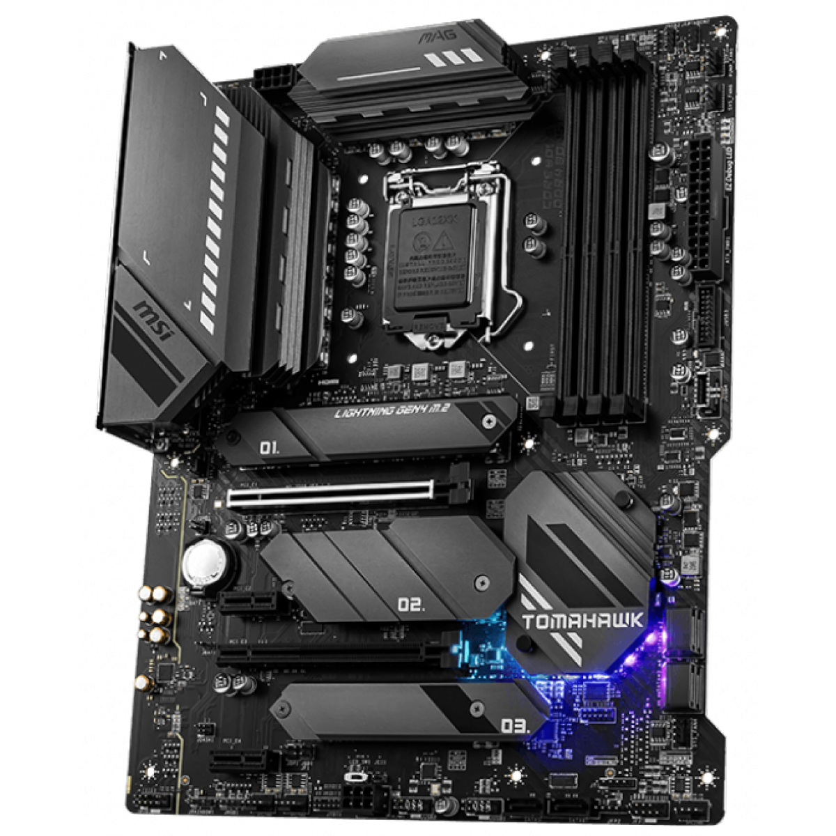 Placa Mãe MSI MAG Z590 TOMAHAWK WIFI, Chipset Z590, Intel LGA 1200, ATX, DDR4
