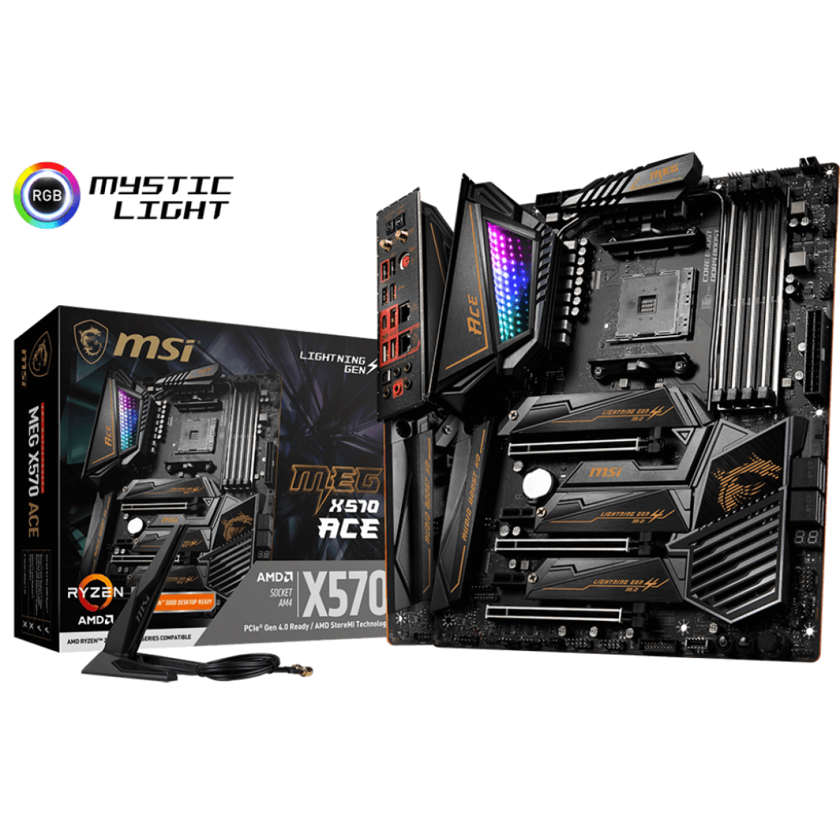 Placa Mãe MSI MEG X570 ACE, Chipset X570, AMD AM4, ATX, DDR4