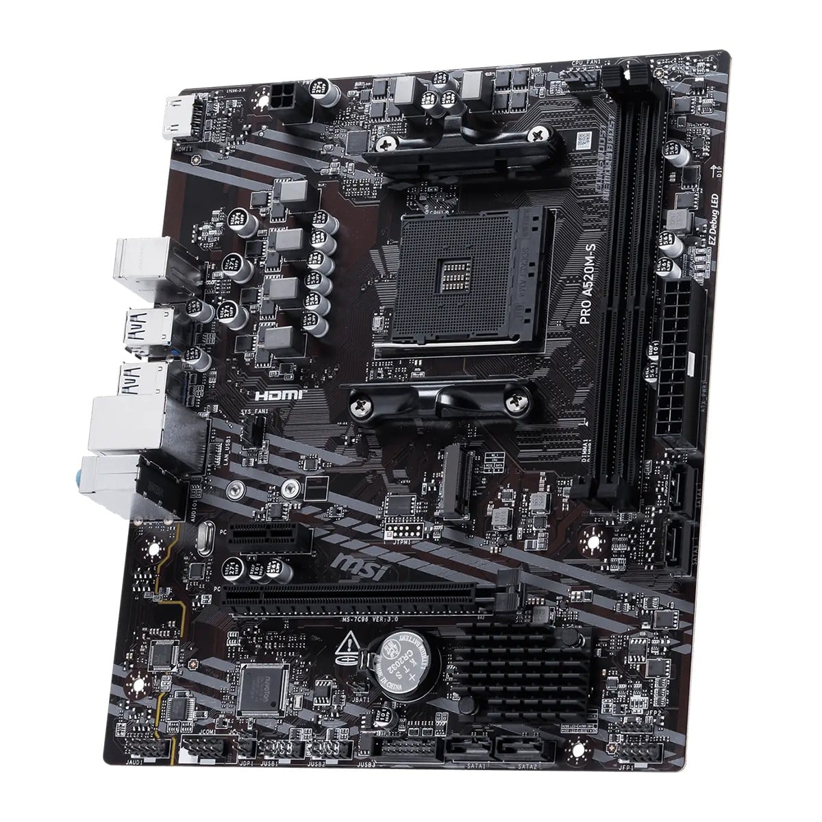 Placa Mãe MSI PRO A520M-S, Chipset A520, AMD AM4, mATX, DDR4