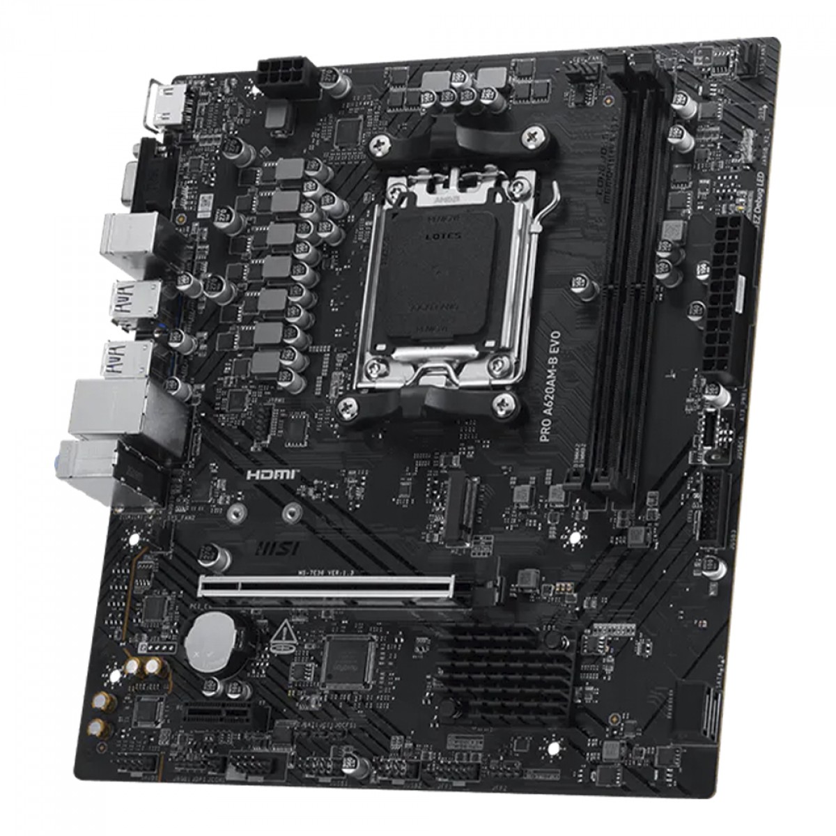 Placa Mãe MSI PRO A620AM-B EVO, Chipset A620A, AMD AM5, mATX, DDR5, PRO-A620AM-B-EVO