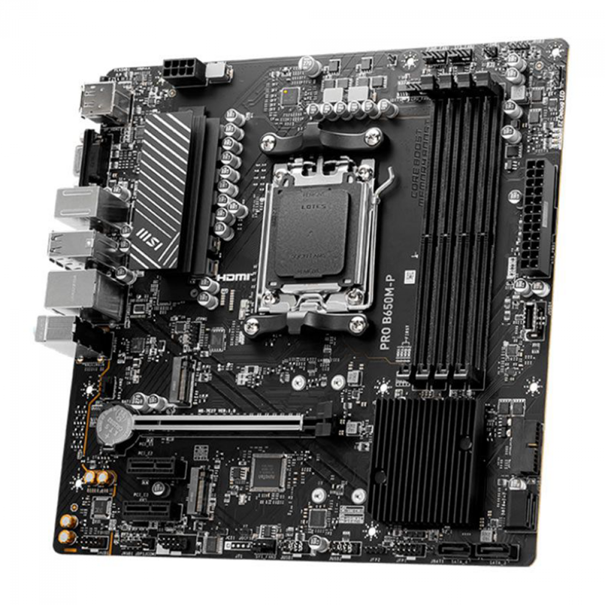 Placa Mãe MSI PRO B650M-P, Chipset B650, AMD AM5, M-ATX, DDR5, 911-7E28-001