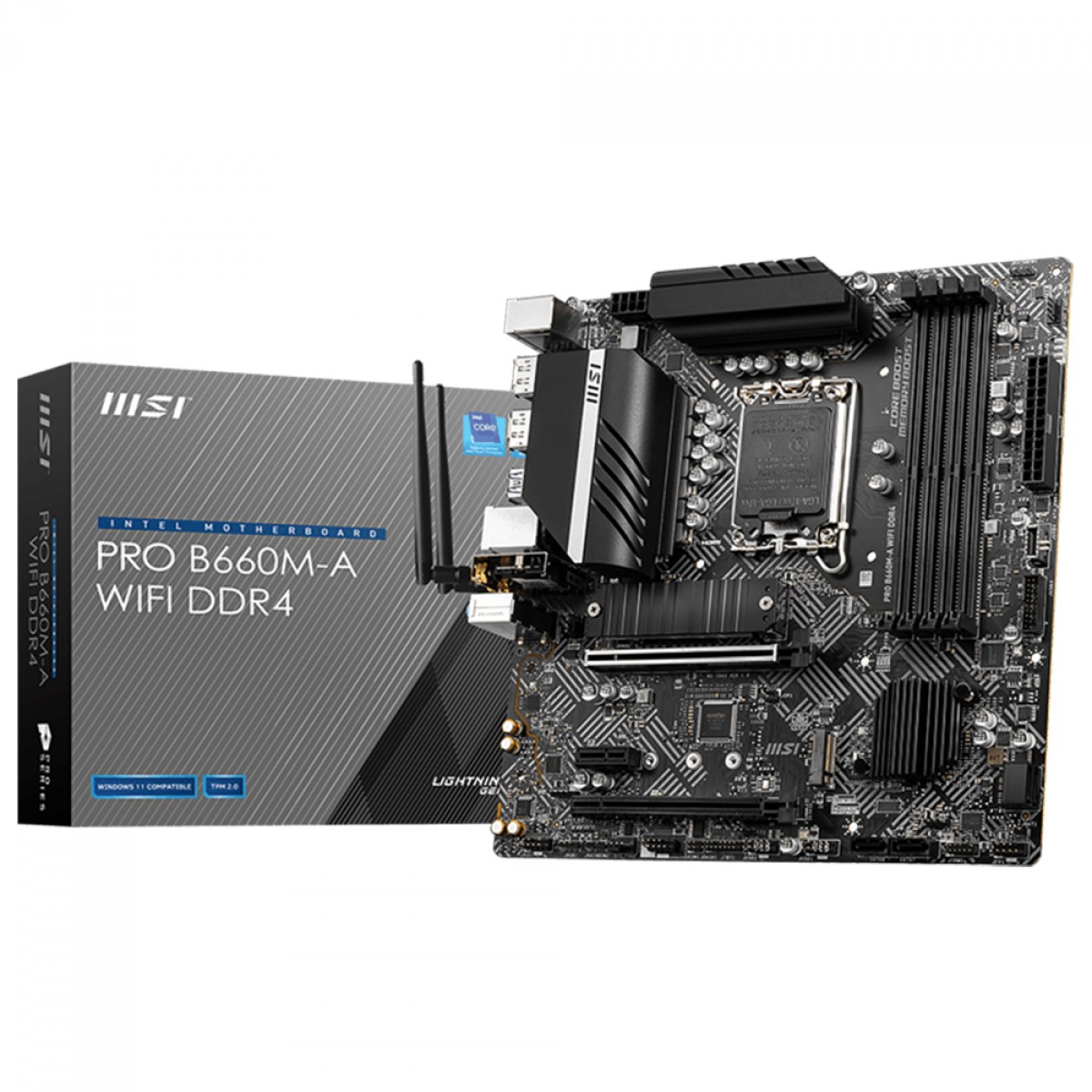 Placa Mãe MSI PRO B660M-A, WIFI, Chipset B660, Intel LGA 1700, M