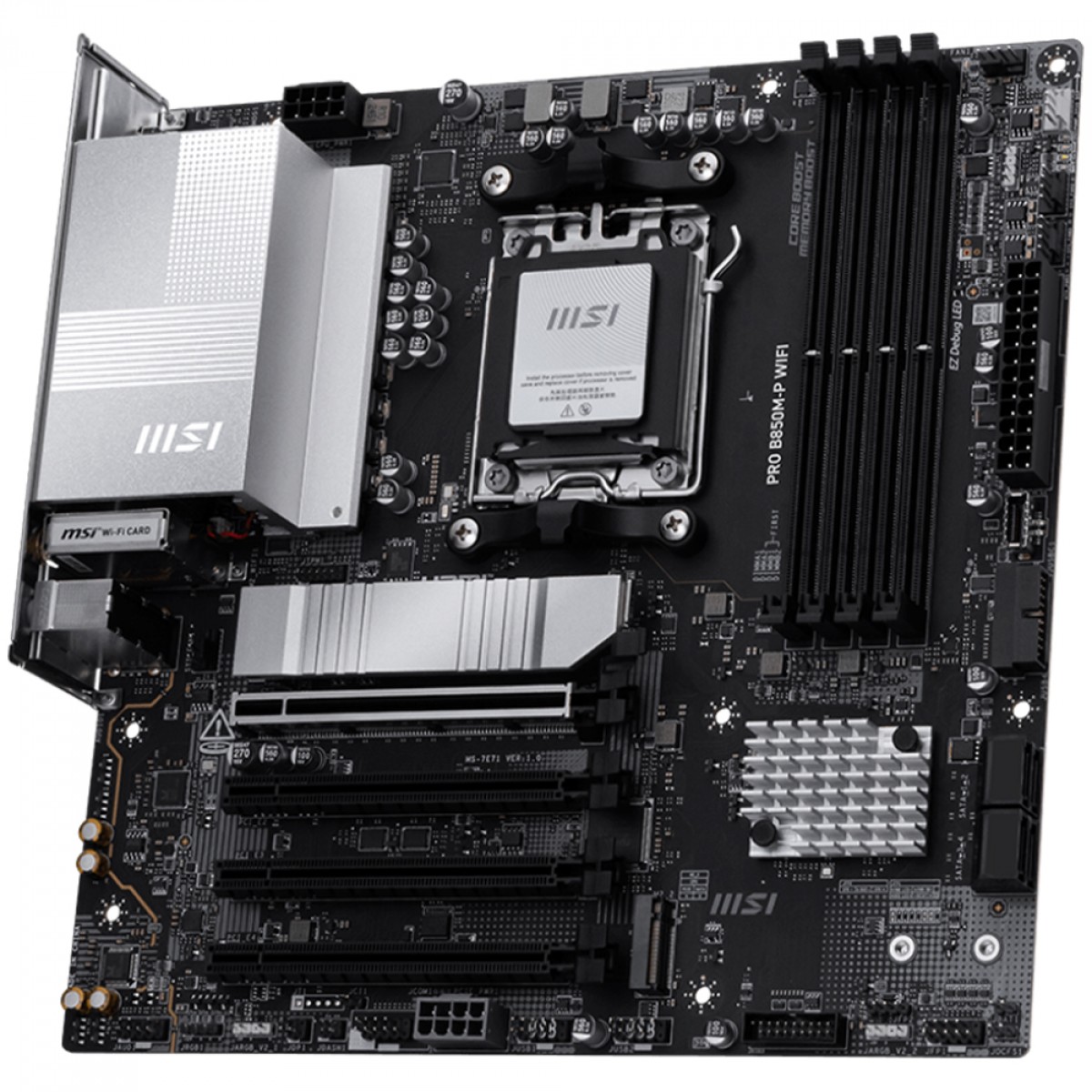 Placa Mãe MSI PRO B850M-P WiFi, Chipset B850, AMD AM5, mATX, DDR5