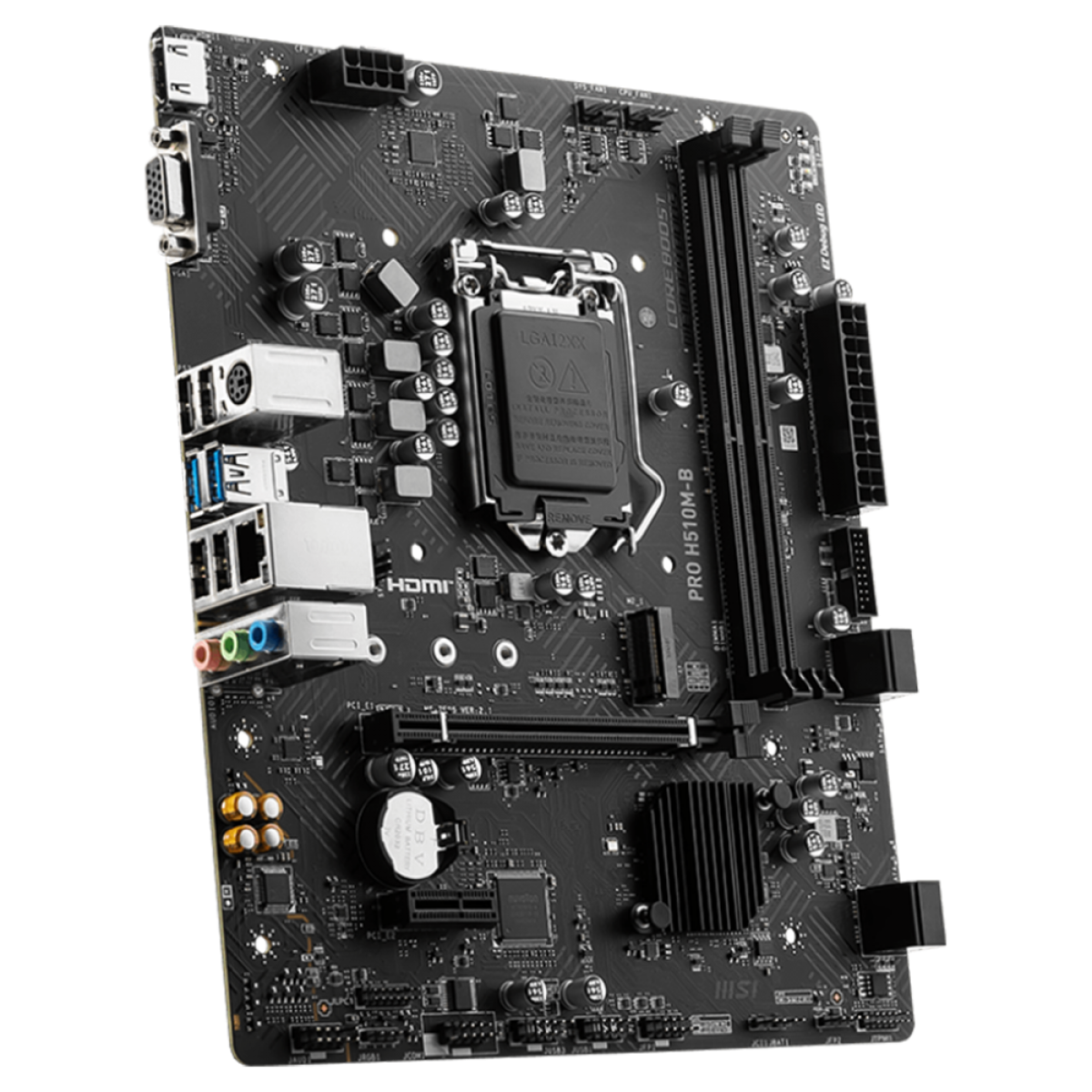 Placa Mãe MSI PRO H510M-B, Chipset H470, Intel LGA 1200, M-ATX, DDR4, 911-7E05-006