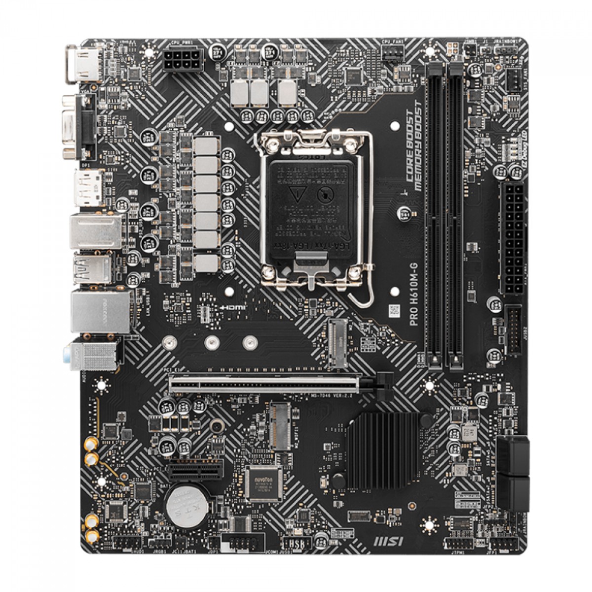 Placa Mãe MSI PRO H610M-G, Chipset H610, Intel LGA 1700, M-ATX, DDR5