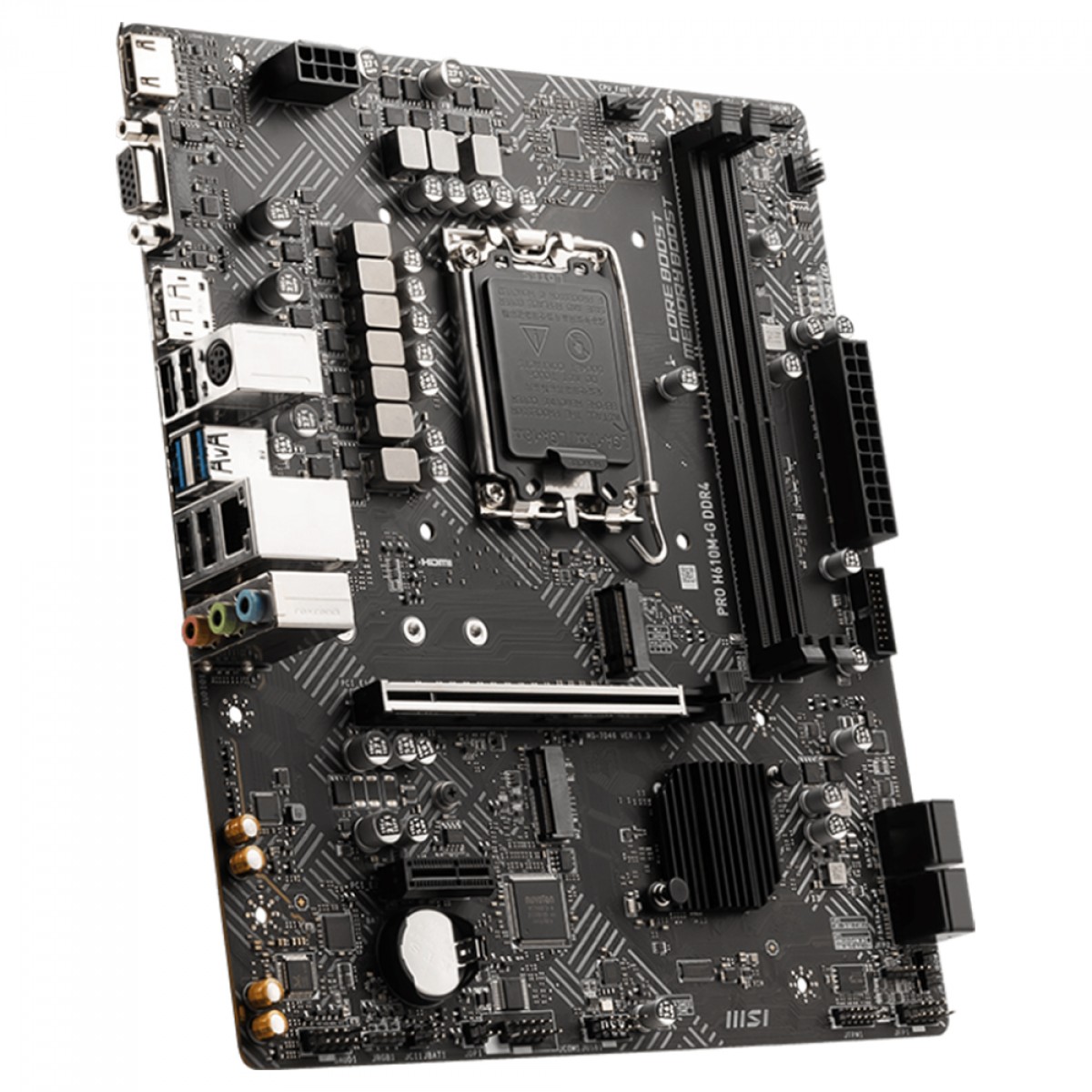 Placa Mãe MSI PRO H610M-G DDR4, Chipset H610, Intel LGA 1700, M-ATX, 911-7D46-097