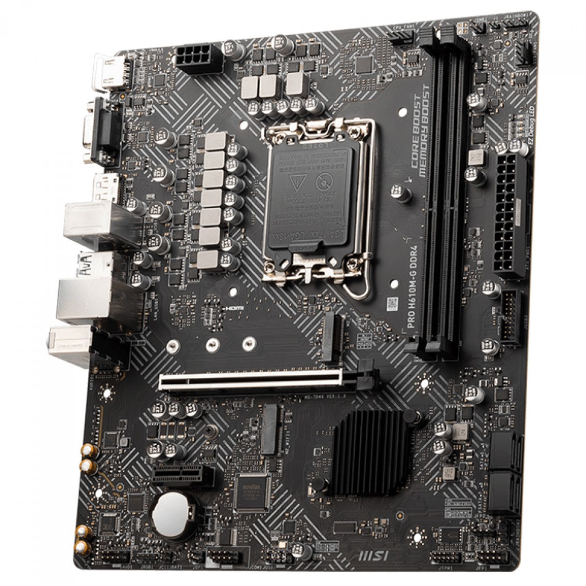 Placa Mãe MSI PRO H610M-G DDR4, Chipset H610, Intel LGA 1700, M-ATX, 911-7D46-097