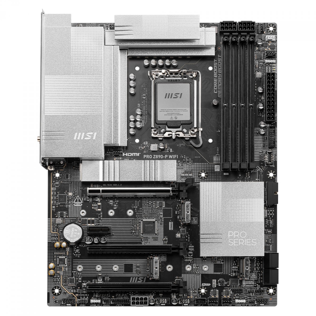 Placa Mãe MSI PRO Z890-P WIFI, Chipset Z890, Intel LGA 1851, ATX, DDR5, 911-7E34-001