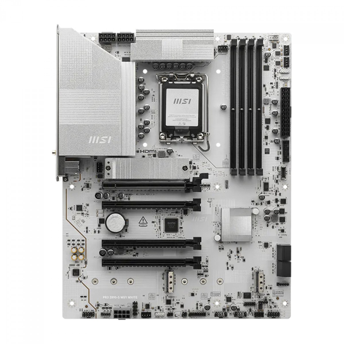 Placa Mãe MSI PRO Z890-S WIFI WHITE, Chipset Z890, Intel LGA 1851, ATX, DDR5, 911-7E54-003