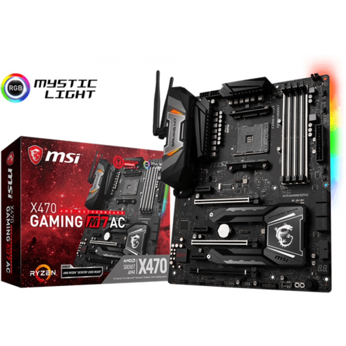 Placa Mãe MSI X470 Gaming M7 AC, Chipset X470, AMD AM4, ATX, DDR4