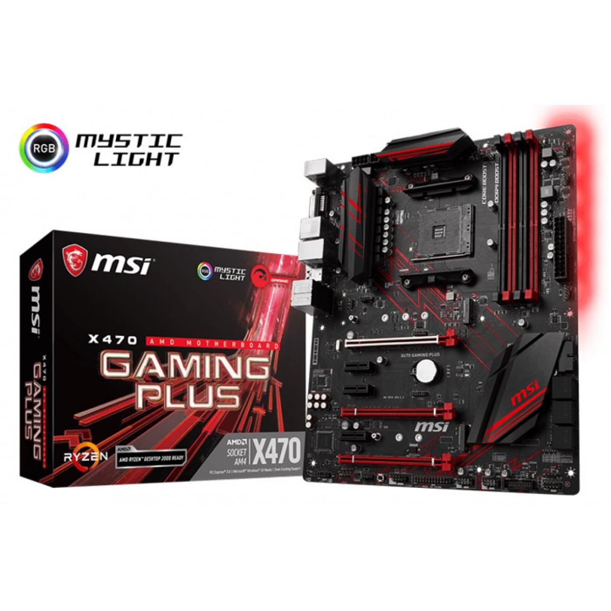Placa Mãe MSI X470 Gaming Plus, Chipset X470, AMD AM4, ATX, DDR4