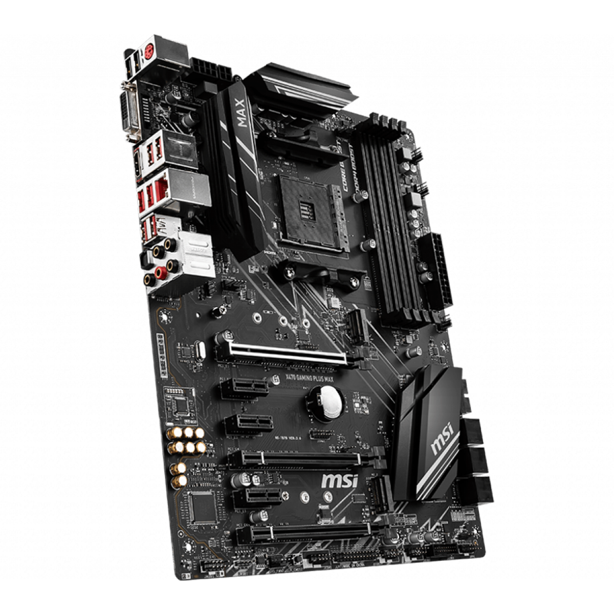 Placa Mãe MSI X470 Gaming Plus MAX, Chipset X470, AMD AM4, ATX, DDR4, 911-7B79-026