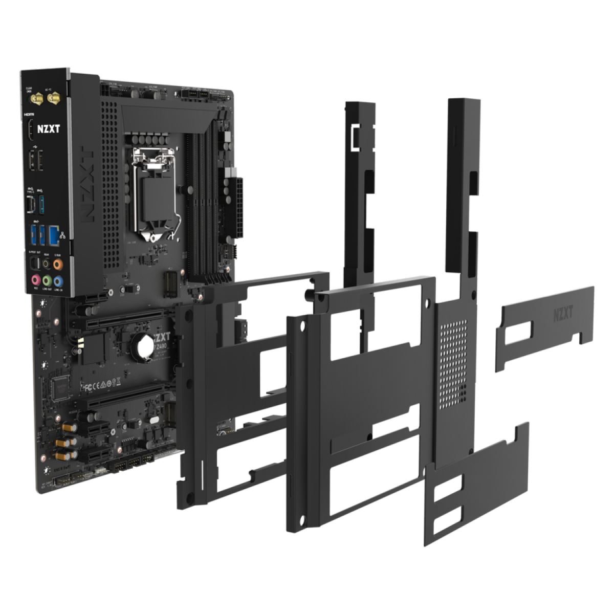 Placa Mãe NZXT N7 Z490, Chipset Z490, Intel LGA 1200, ATX, DDR4, N7-Z49XT-B1