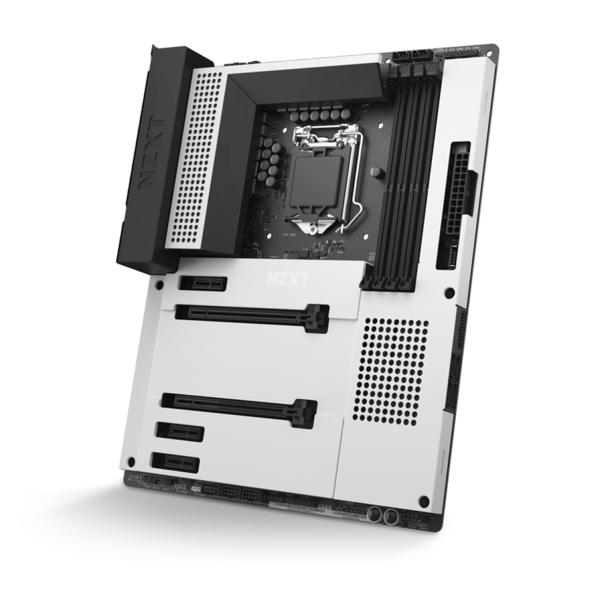 Placa Mãe NZXT N7 Z490, Chipset Z490, Intel LGA 1200, ATX, DDR4, White, N7-Z49XT-W1