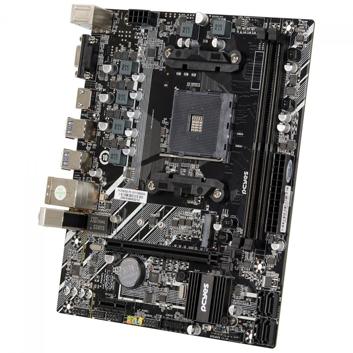 Placa Mãe PCYes B450, Chipset B450, AMD AM4, mATX, DDR4, PCYB450-RZ564